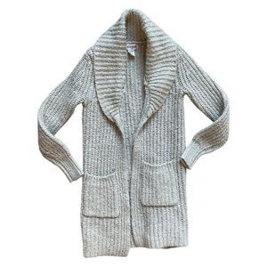 Toddler Girls Cat & Jack Metallic Thread Open Knit Long Cardigan Sweater XS 4/5
